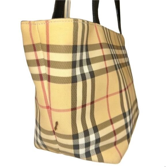 Burberry Vintage Shoulder Bag nova check pattern Double straps Zip closure - Picture 5 of 11
